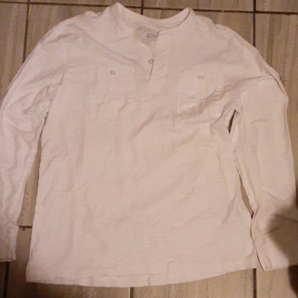 Marc Ecko white Henley shirt